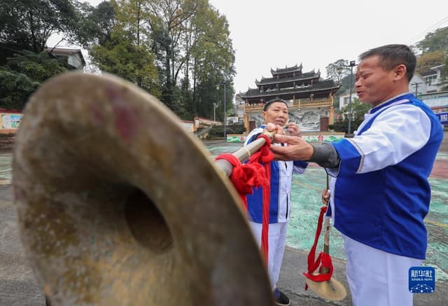 贵州玉屏:长号唢呐丰富群众文化生活